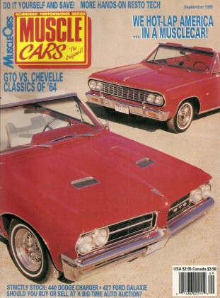 MUSCLE CARS 1989 SEPT - GS CALIFORNIA,CHARGER 500,427-410 GALAXIE,GTO